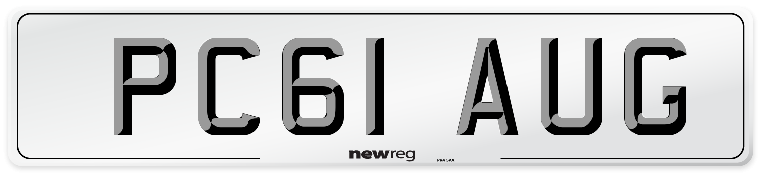PC61 AUG Number Plate from New Reg